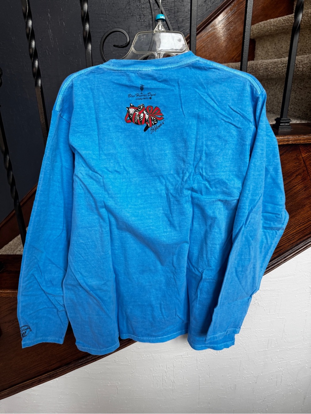 XXL NEW Blue Long Sleeve B. Kliban Crazy Shirts Hawaii Cat Christmas Stocking - Picture 8 of 11